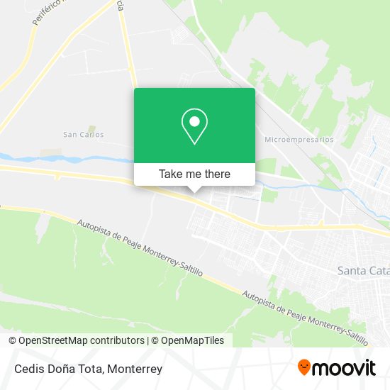 Mapa de Cedis Doña Tota