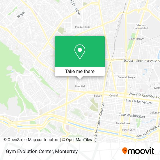 Mapa de Gym Evolution Center