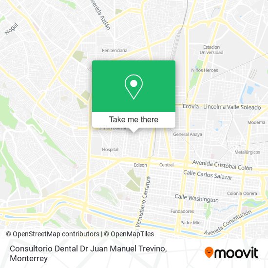 Mapa de Consultorio Dental Dr Juan Manuel Trevino