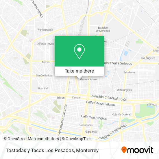 Mapa de Tostadas y Tacos Los Pesados