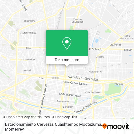 Estacionamiento Cervezas Cuauhtemoc Moctezuma map