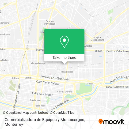 Comercializadora de Equipos y Montacargas map