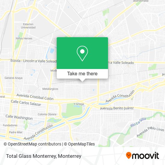 Mapa de Total Glass Monterrey