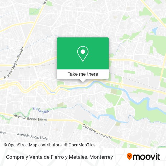 Mapa de Compra y Venta de Fierro y Metales