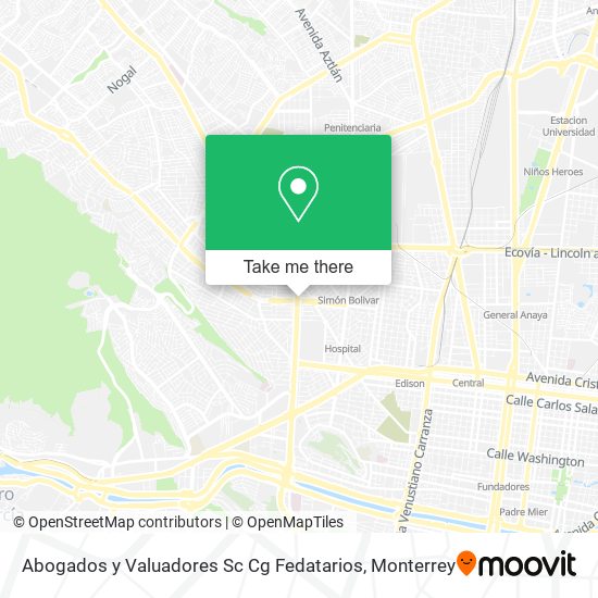 Mapa de Abogados y Valuadores Sc Cg Fedatarios