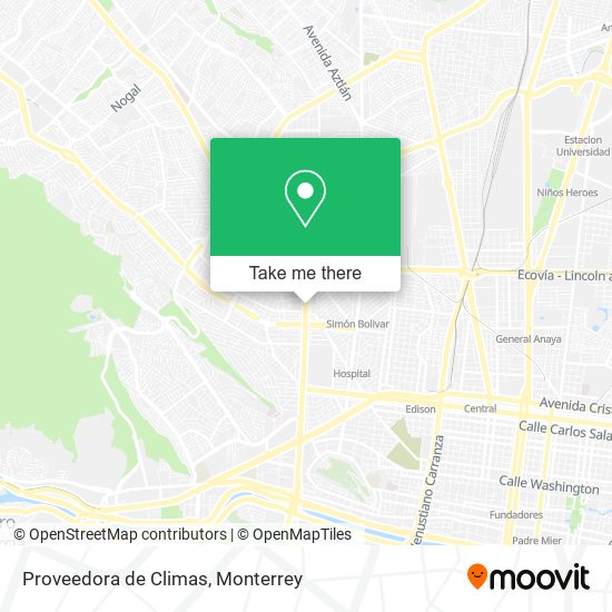 Mapa de Proveedora de Climas