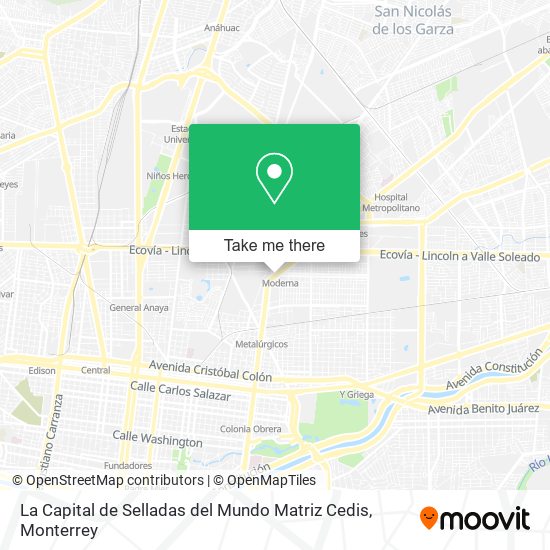 Mapa de La Capital de Selladas del Mundo Matriz Cedis
