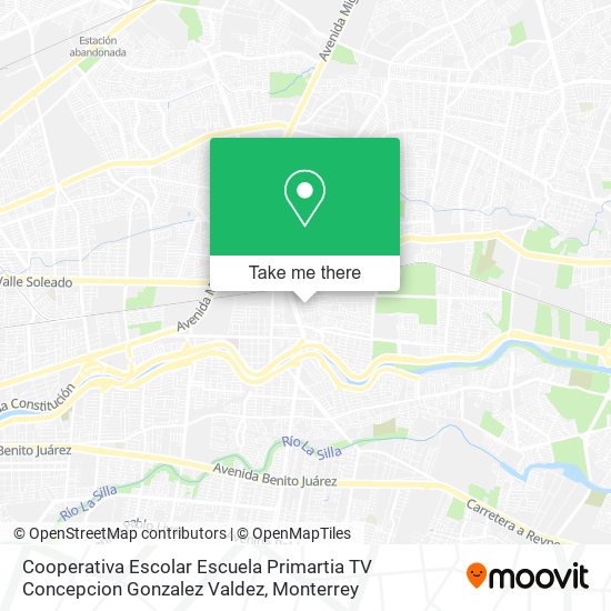 Mapa de Cooperativa Escolar Escuela Primartia TV Concepcion Gonzalez Valdez