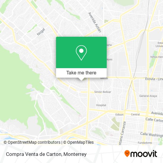 Mapa de Compra Venta de Carton