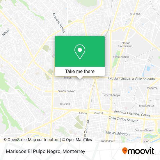 Mariscos El Pulpo Negro map