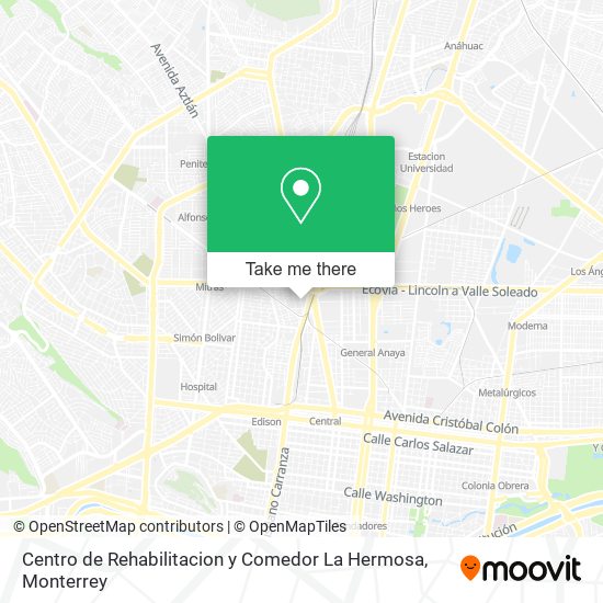 Centro de Rehabilitacion y Comedor La Hermosa map