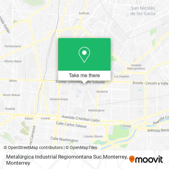 Metalúrgica Industrial Regiomontana Suc.Monterrey map