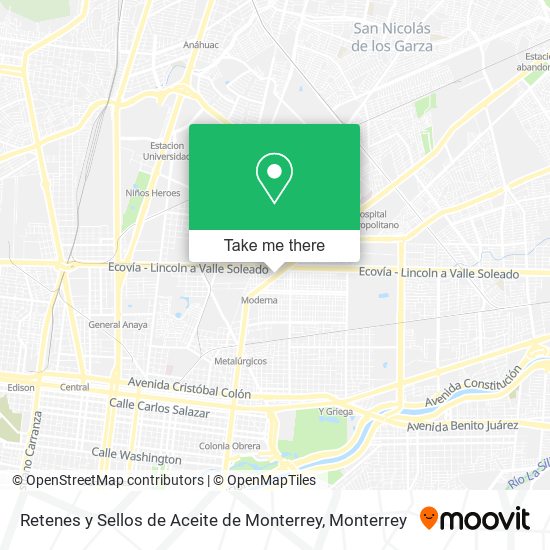 Mapa de Retenes y Sellos de Aceite de Monterrey