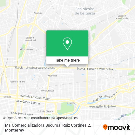 Ms Comercializadora Sucursal Ruiz Cortines 2 map