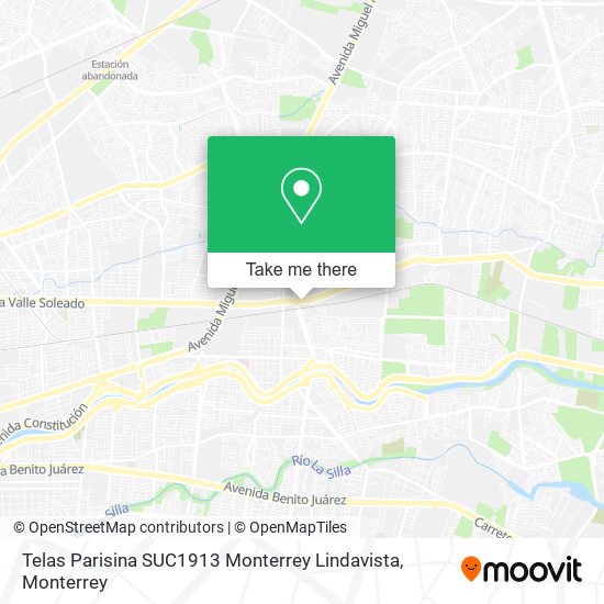 Mapa de Telas Parisina SUC1913 Monterrey Lindavista