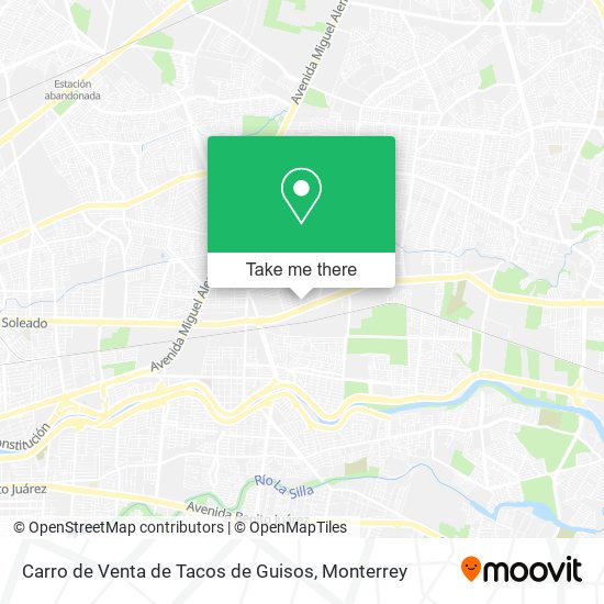 Carro de Venta de Tacos de Guisos map