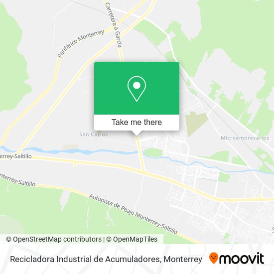 Recicladora Industrial de Acumuladores map