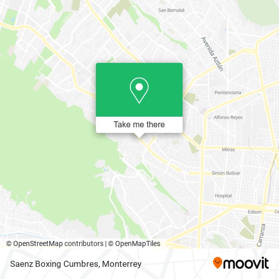 Saenz Boxing Cumbres map