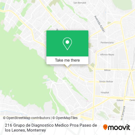 216 Grupo de Diagnostico Medico Proa Paseo de los Leones map