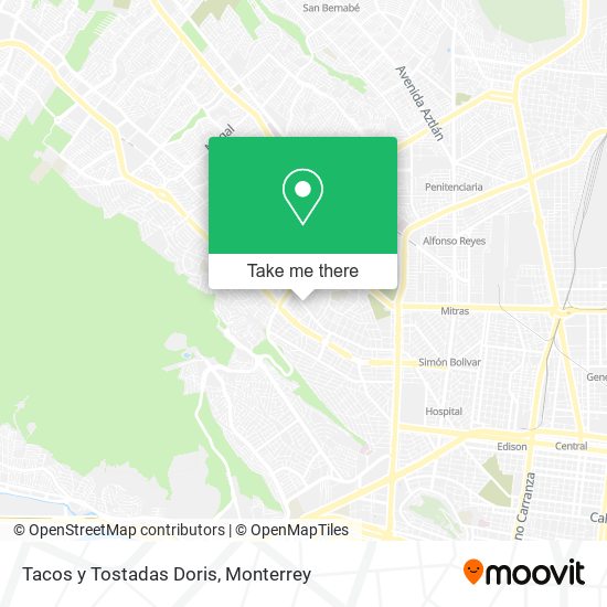 Tacos y Tostadas Doris map