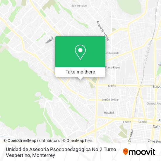 Unidad de Asesoria Psocopedagógica No 2 Turno Vespertino map