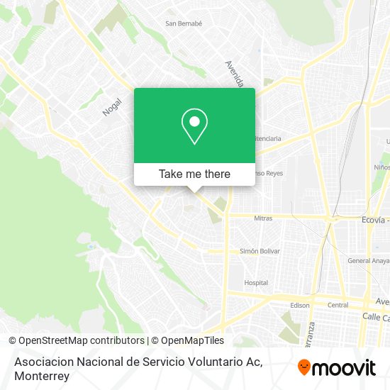 Mapa de Asociacion Nacional de Servicio Voluntario Ac