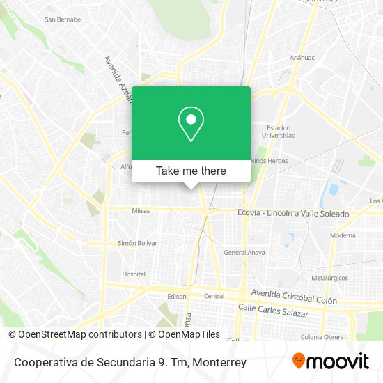 Cooperativa de Secundaria 9. Tm map