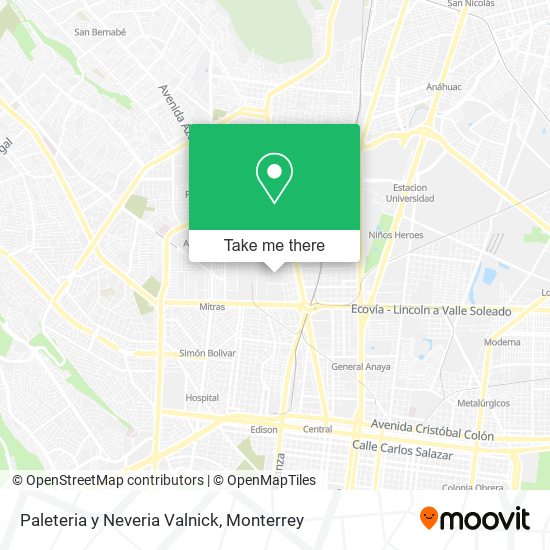 Paleteria y Neveria Valnick map