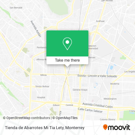 Tienda de Abarrotes Mi Tia Lety map