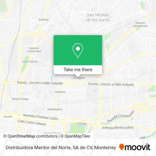 Distribuidora Meritor del Norte, SA de CV map