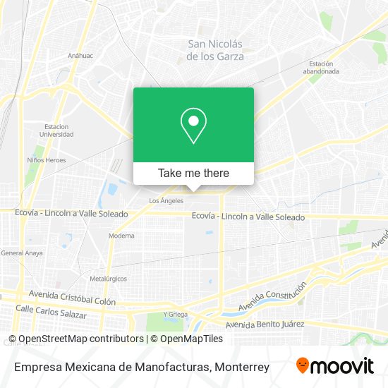 Mapa de Empresa Mexicana de Manofacturas