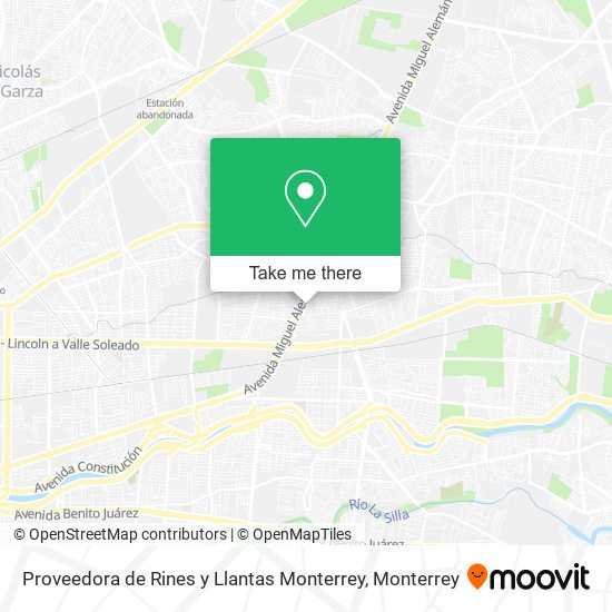 Proveedora de Rines y Llantas Monterrey map