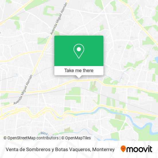 Mapa de Venta de Sombreros y Botas Vaqueros