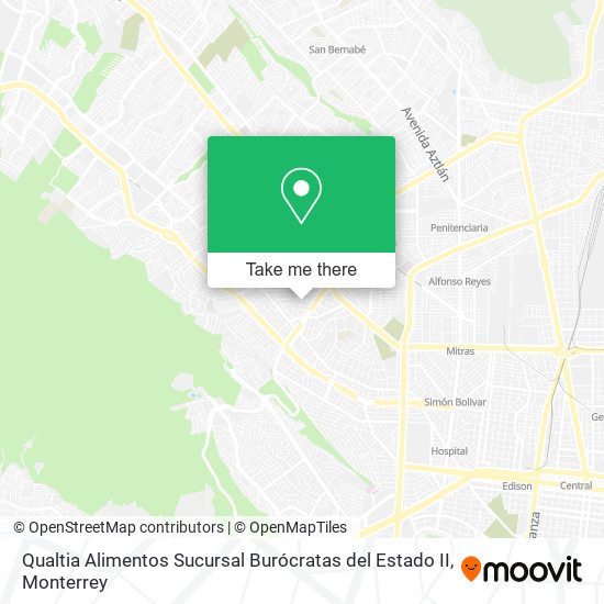 Qualtia Alimentos Sucursal Burócratas del Estado II map