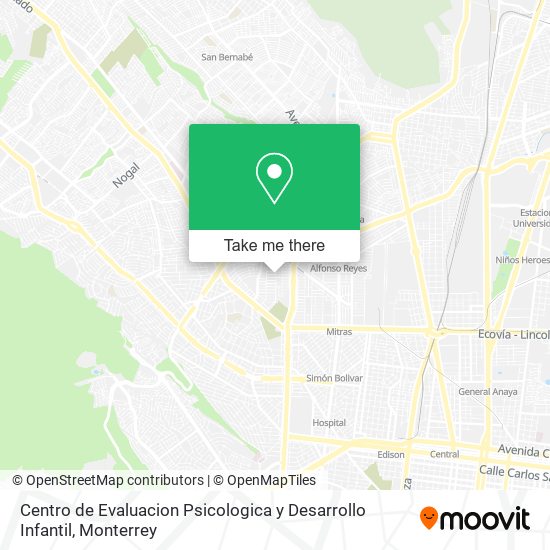 Mapa de Centro de Evaluacion Psicologica y Desarrollo Infantil