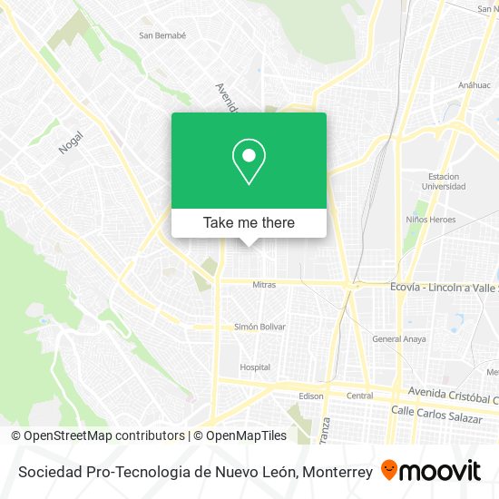 Sociedad Pro-Tecnologia de Nuevo León map