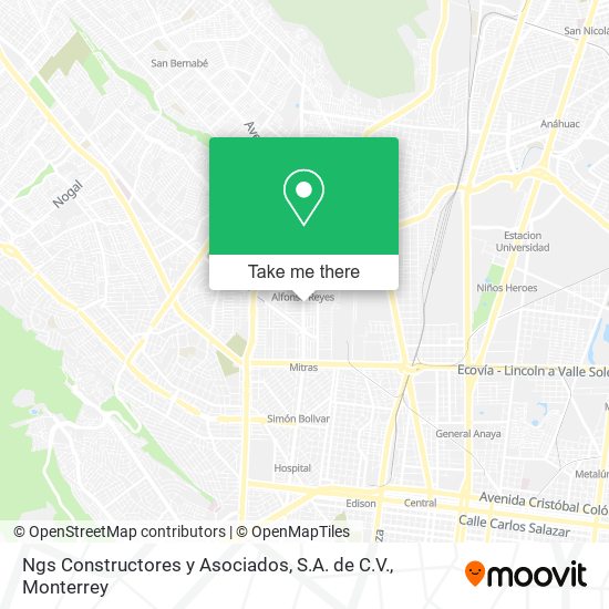 Ngs Constructores y Asociados, S.A. de C.V. map