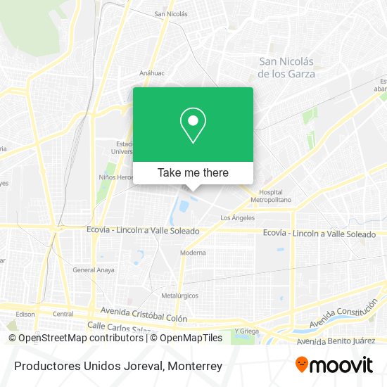 Productores Unidos Joreval map