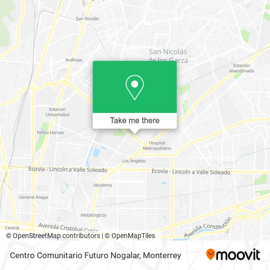 Mapa de Centro Comunitario Futuro Nogalar
