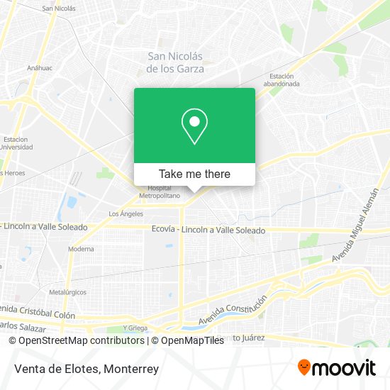 Venta de Elotes map