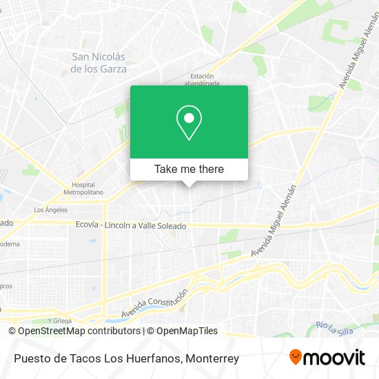 Mapa de Puesto de Tacos Los Huerfanos