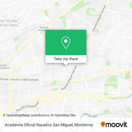 Academia Oficial Rayados San Miguel map