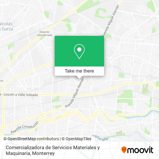 Mapa de Comercializadora de Servicios Materiales y Maquinaria