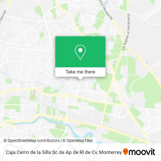 Mapa de Caja Cerro de la Silla Sc de Ap de Rl de Cv