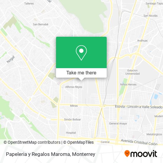 Papeleria y Regalos Maroma map