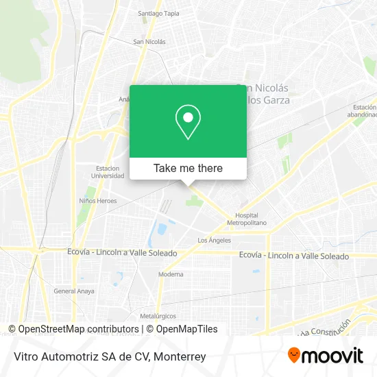 Vitro Automotriz SA de CV map