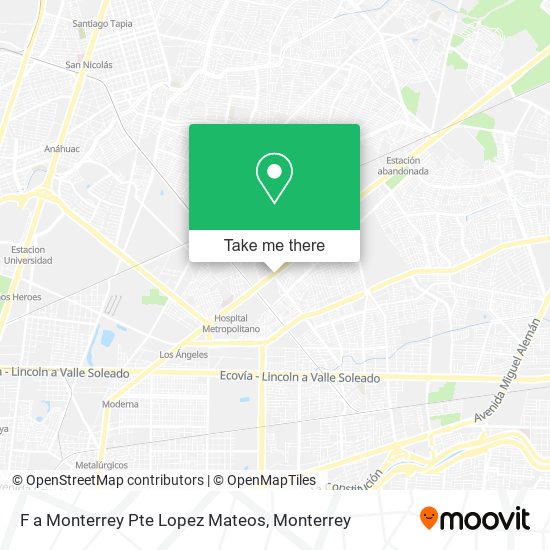 F a Monterrey Pte Lopez Mateos map