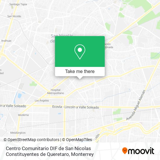 Centro Comunitario DIF de San Nicolas Constituyentes de Queretaro map