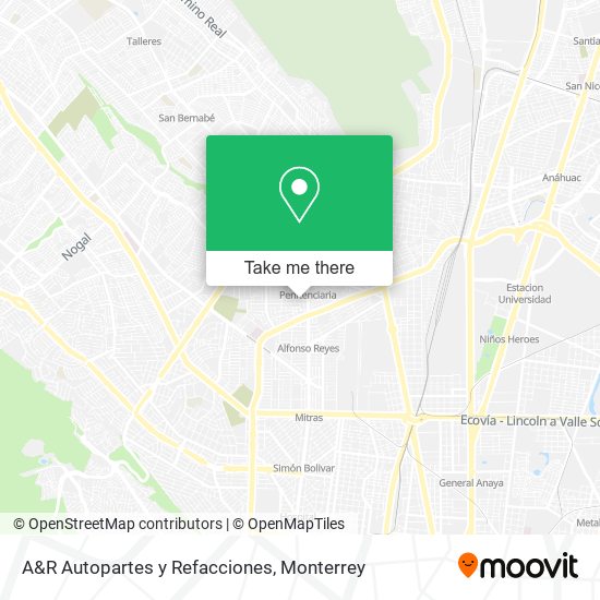 Mapa de A&R Autopartes y Refacciones