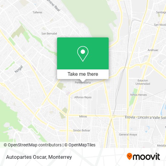 How to get to Autopartes Oscar in Monterrey by Bus or Metrorrey?